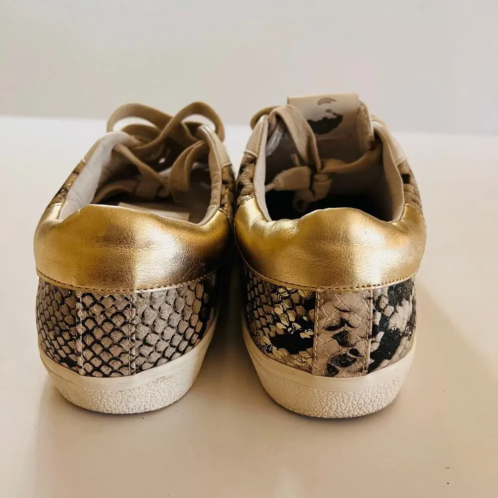 Steve Madden Sienna Multi Snake Print Lace Up Sneakers Size 9 - Picture 8 of 13